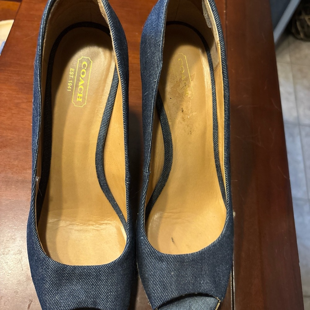 Coach Blue Classic Heels with Pointed Toe